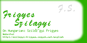 frigyes szilagyi business card